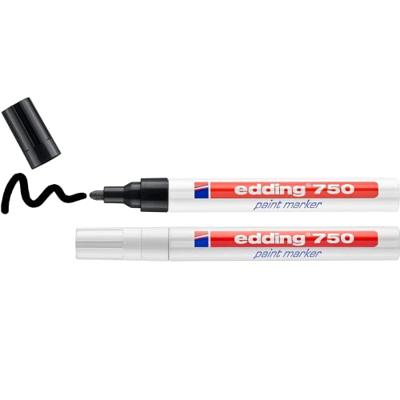 Quantore Viltstift edding lakmarker wit en zwart Quantore Viltstift edding lakmarker wit en zwart