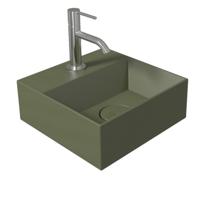 Salenzi Spy Fontein met clickwaste 30x30 cm mat groen - thumbnail