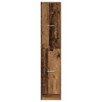 Apothekerskast 30x41x144,5 cm bewerkt hout oud houtkleurig - thumbnail