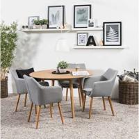 Eethoek Ulfborg Uppsala (tafel met 4 stoelen) - bruin/grijs - thumbnail