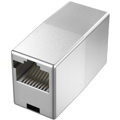 Hama RJ45-koppeling Netwerk Adapter CAT 5e [1x RJ45-bus - 1x ] 0 cm Zilver