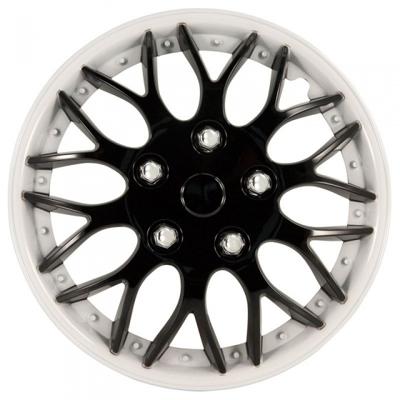 AutoStyle wieldoppen Missouri 14 inch ABS zwart/wit set van 4