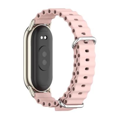 Ocean siliconen bandje - Roze - Xiaomi Smart Band 8 & 9 Ocean siliconen bandje - Roze - Xiaomi Smart Band 8 & 9