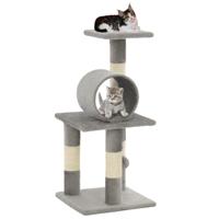 VidaXL Kattenkrabpaal met sisal krabpalen 65 cm grijs - thumbnail