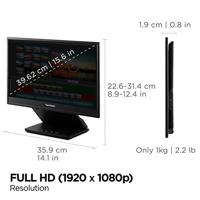 Viewsonic VP16-OLED LED-monitor Energielabel B (A - G) 40.6 cm (16 inch) 1920 x 1080 Pixel 16:9 1 ms Micro-HDMI, USB-C OLED - thumbnail