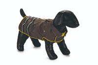 Beeztees Seja honden regenjas grijs/geel 62cm - thumbnail