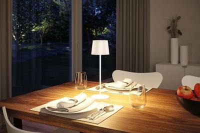 Paulmann 76997 Gilo LED-tafellamp voor buiten 2.8 W Warmwit Wit (mat)