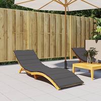 VidaXL Ligbedkussen 200x70x3 cm oxford stof antracietkleurig - thumbnail