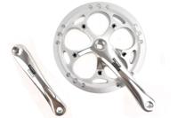 Sturmey Archer 54t Crankstel met dubbele Kettingbeschermer - Zilver - thumbnail