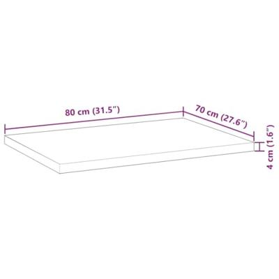 Bureaublad met olieafwerking 80x70x4 cm massief acaciahout - thumbnail