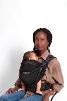 Fysiologische draagzak HoodieCarrier 2 LOVE RADIUS zwart - thumbnail