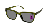 Zonneleesbril Vista Bonita Cubo XL Progressief-Army Green-+3.00 - thumbnail