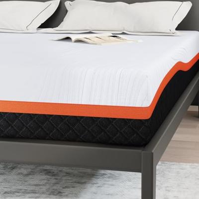 Matras Wit en Grijs 180 x 200 cm Traagschuim