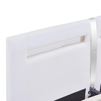Bedframe met LED kunstleer wit 180x200 cm