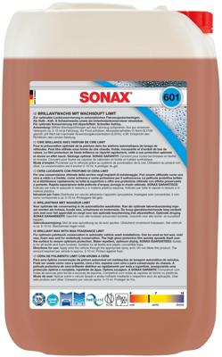 SONAX reinigingsadditief "brillantwachs mit wachsduft" brilliant wax limit 25 25 l cubitainer
