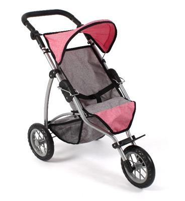 Poppenwagen Jogger Leon - Melange Pink