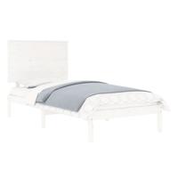 Bedframe zonder matras massief grenenhout wit 140x200 cm - thumbnail