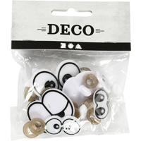 Creotime grappige ogen 2 3 cm 9 stuks - thumbnail