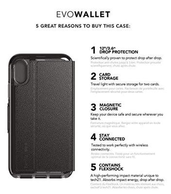 Tech21 Evo Wallet iPhone X / XS zwart