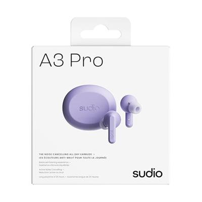 sudio A3Pro Paarse mist - De oordopjes met ruisonderdrukking voor de hele dag. Uitgebalanceerde luisterervaring, microfoons, Bluetooth-verbinding met meerdere punten, Bluetooth 5.4, IPX4 sudio A3Pro Paarse mist - De oordopjes met ruisonderdrukking voor de hele dag. Uitgebalanceerde luisterervaring, microfoons, Bluetooth-verbinding met meerdere punten, Bluetooth 5.4, IPX4
