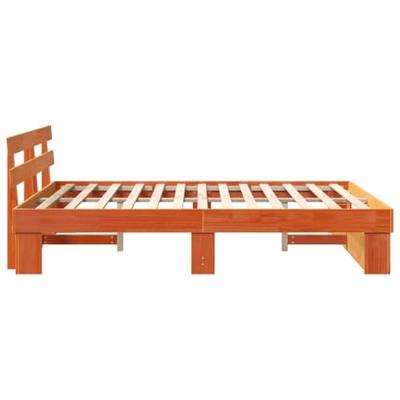 Bedframe Wasbruin 150 x 200 cm Massief grenenhout Bedframe Wasbruin 150 x 200 cm Massief grenenhout