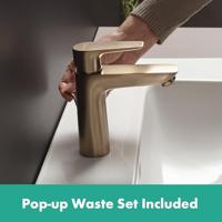 Hansgrohe Wastafelmengkraan Talis E 110 Eengreeps met Trekwaste Geborsteld Brons - thumbnail