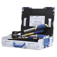 Klauke LBOXX65B Krimptangset 223-delig Buiskabelschoenen, Buisconnectoren 6 tot 50 mm² Incl. kabelsnijder, Incl. kabelmes, Incl. assortiment buiskabelschoenen