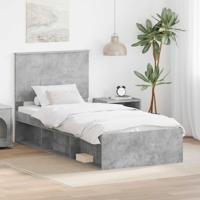 Bedframe Concerte Grijs 90 x 190 cm Massief grenenhout - thumbnail