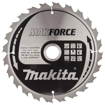 Makita Cirkelzaagblad voor Hout | Makforce | Ø 235mm Asgat 30mm 24T - B-08408 Makita Cirkelzaagblad voor Hout | Makforce | Ø 235mm Asgat 30mm 24T - B-08408