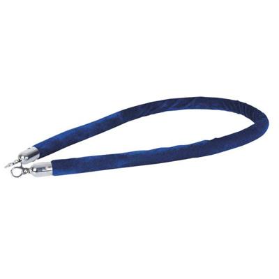 Showgear Showgear Velvet Rope Silver Hook Blauw Showgear Showgear Velvet Rope Silver Hook Blauw