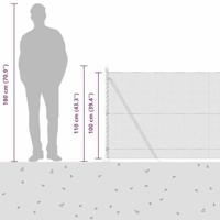 VidaXL Afrasteringspaal groen 10 x 1 m (13 mm gaas) staal en pvc - thumbnail