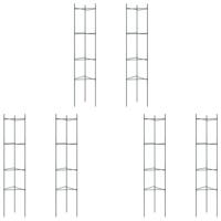 Tomatenkooi 6 st 154 cm staal en polypropeen - thumbnail