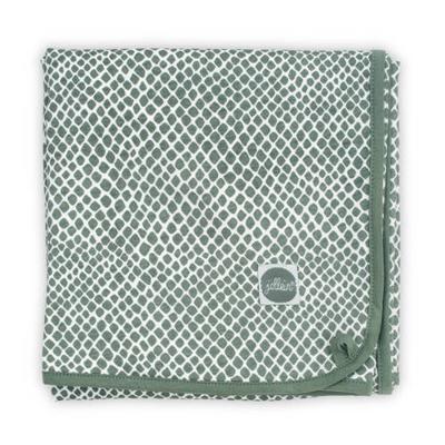 Jollein jersey baby wiegdeken 75x100cm Snake ash green