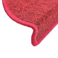 VidaXL Trapmatten 15 st 56x17x3 cm bordeaux halfrond - thumbnail