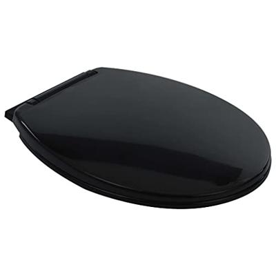 Toilet verhoogd 7 cm soft-close randloos keramiek zwart - thumbnail