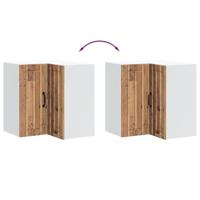 Keukenwandhoekkast Lucca bewerkt hout oud houtkleurig - thumbnail