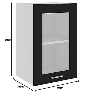 Hangkast 40x31x60 cm spaanplaat zwart