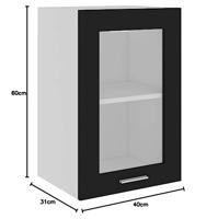 Hangkast 40x31x60 cm spaanplaat zwart - thumbnail