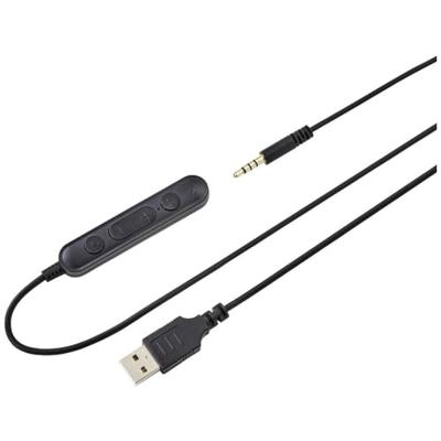 Renkforce RF-HS-360 On Ear headset Kabel Stereo Zwart Volumeregeling, Microfoon uitschakelbaar (mute) Computer