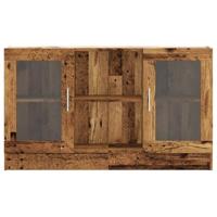 Dressoir 120x30,5x70 cm bewerkt hout oud houtkleurig - thumbnail