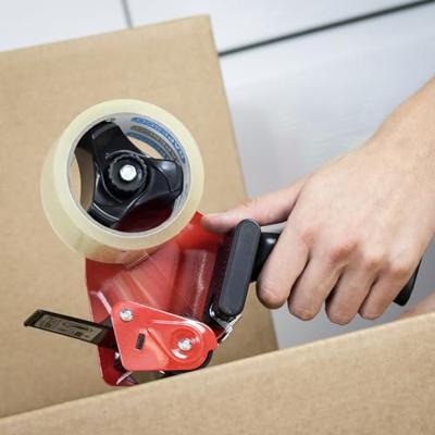 Verpakkingstape dispenser Rapesco Germ-Savvy 960 antibacterieel met transparante tape zwart