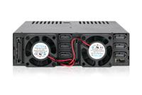 Icy Dock MB326SP-B 6x2,5 SATA hot swap Rack (1U) Zwart disk array - thumbnail
