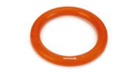 Rubber hondenspeeltje ring massief oranje 15 cm - thumbnail
