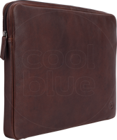 BlueBuilt 17 inch Laptophoes breedte 40 cm - 41 cm Leer Bruin - thumbnail