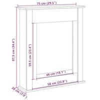 Haardombouw 75x20x87,5 cm bewerkt hout sonoma eikenkleurig - thumbnail