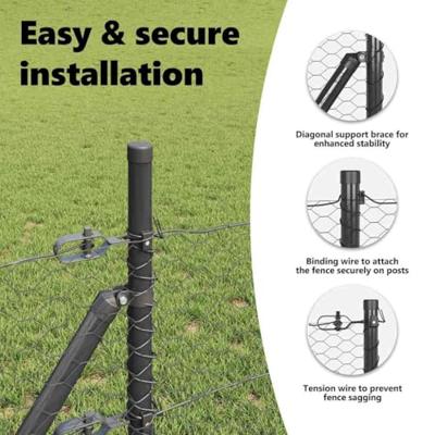 VidaXL Afrasteringspaal grijs 25 x 0,8 m (36 mm gaas) staal en pvc