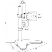 LogiLink BP0044 1-voudig Monitorvoet 33,0 cm (13) - 81,3 cm (32) In hoogte verstelbaar, Kantelbaar, Zwenkbaar, Draaibaar - thumbnail