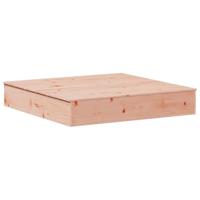 VidaXL Zandbak met deksel 111x111x19,5 cm massief douglashout - thumbnail
