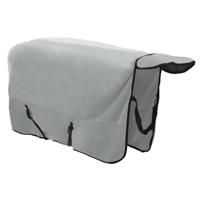 VidaXL Paardendeken volledig lichtgrijs en roze polyester - thumbnail