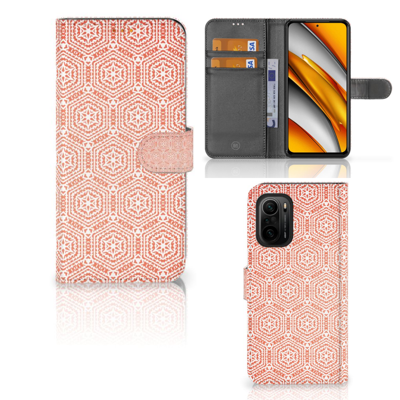 Poco F3 | Xiaomi Mi 11i Telefoon Hoesje Pattern Orange | Portemonnee hoesje